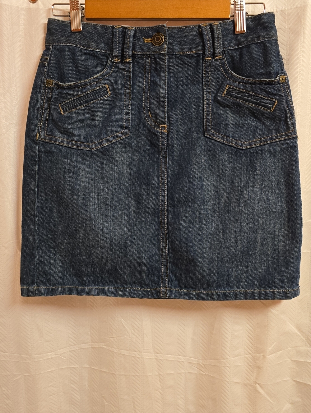 Ann Taylor Skirt Women's Size 2 Blue Mini Denim Jean Shirt Vintage Y2k